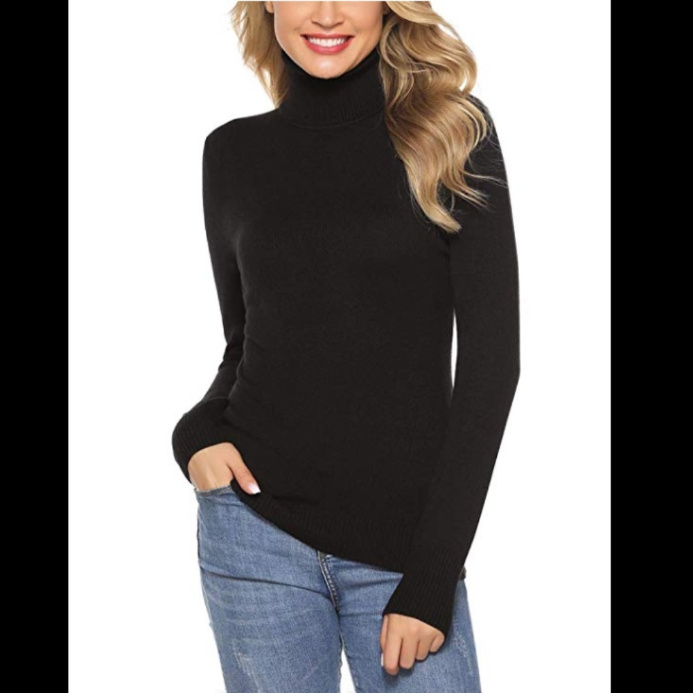 Long Sleeve Lightweight Soft Knit Turtleneck
